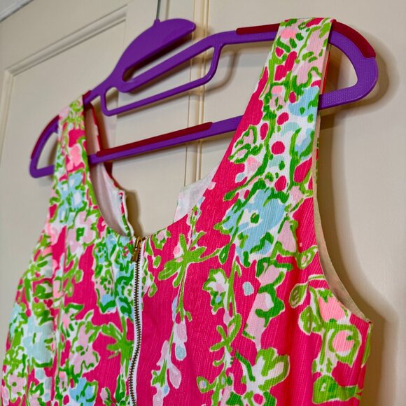 Lilly Pulitzer Womens Cathy Dress Floral Pink Green Southern Charm Size 4 - Picture 14 of 16